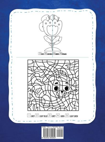 Color By Numbers For Kids Ages 6-8