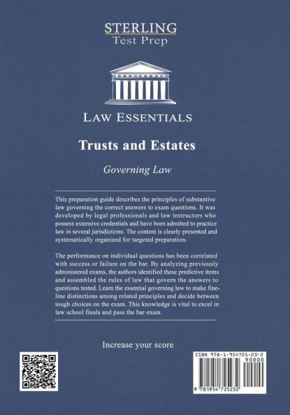 Trusts and Estates Law Essentials: Governing Law for Law School and Bar Exam Prep