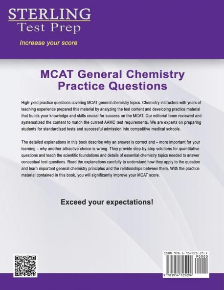 Sterling Test Prep MCAT General Chemistry Practice Questions