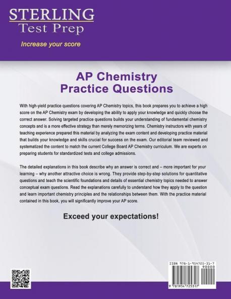 Sterling Test Prep AP Chemistry Practice Questions