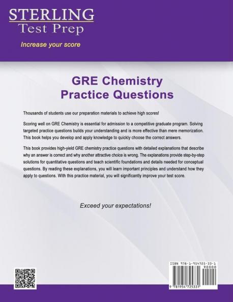 Sterling Test Prep GRE Chemistry Practice Questions
