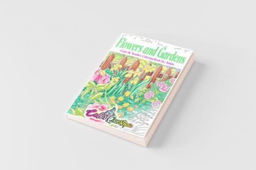 Flowers and Gardens Color By Number Coloring Book for Adults