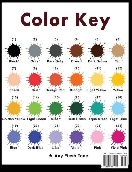 Color By Number Highlight Reel - 50 Images from 50 Books