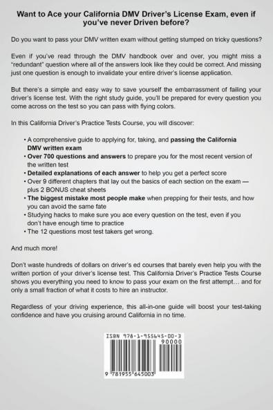 California Driver's Practice Tests: 700+ Questions All-Inclusive Driver's Ed Handbook to Quickly achieve your Driver's License or Learner's Permit (Cheat Sheets + Digital Flashcards + Mobile App)