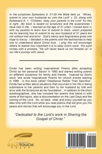 Obedience Rather Than Sacrifice: I Samuel 15:22 Behold to Obey is Better than Sacrifice