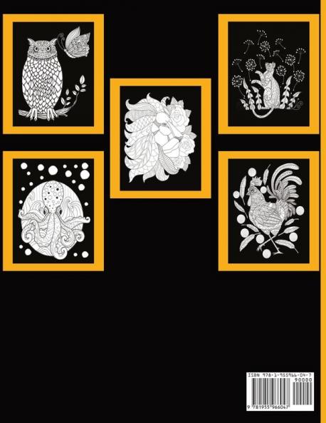 Black Background Coloring Book