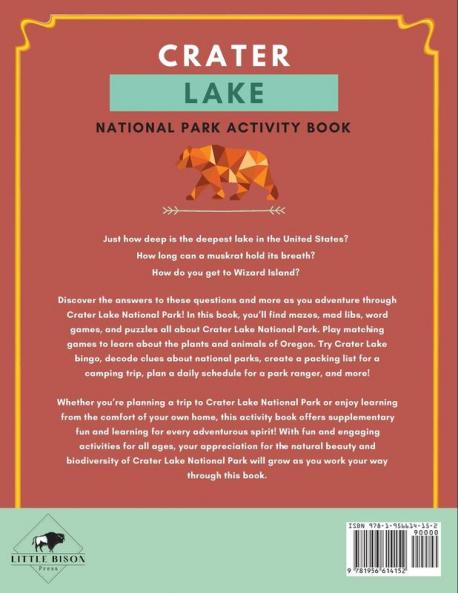 Crater Lake National Park Activity Book: Puzzles Mazes Games and More