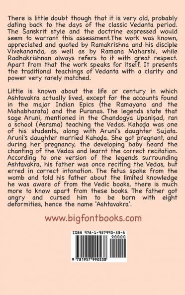 Annotated Ashtavakra Gita (Large Print Edition)
