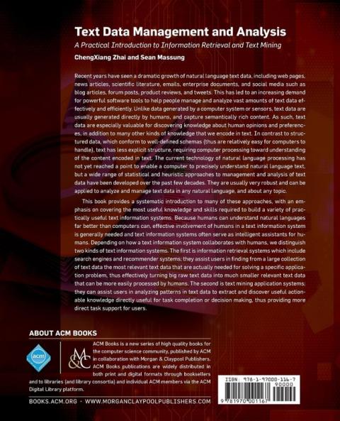 Text Data Management and Analysis