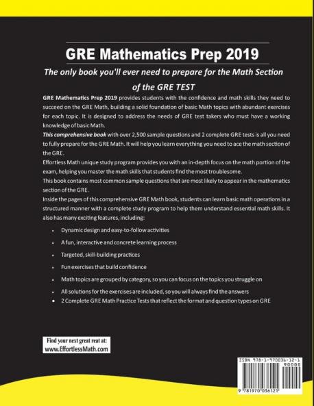 GRE Math Prep 2019