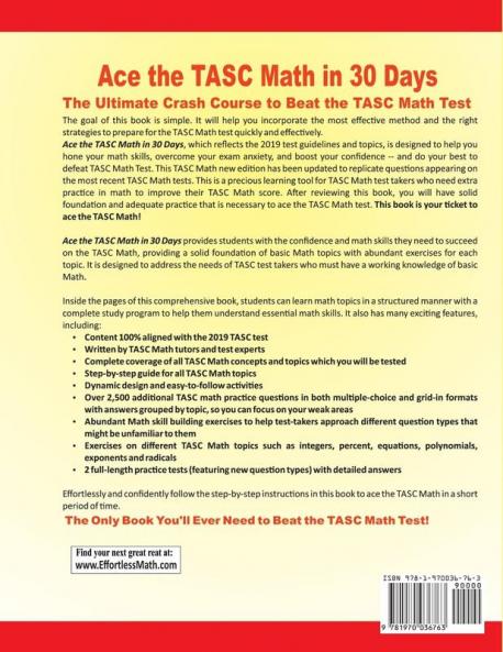 Ace the TASC Math in 30 Days: The Ultimate Crash Course to Beat the TASC Math Test