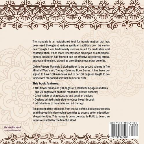 Divine Flowers Mandala Coloring Book