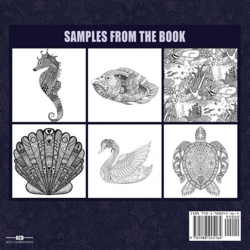 Marine Life Adult Coloring Book