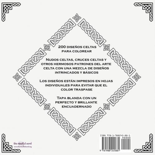 Libro Para Colorear de Diseños Celtas Para Adultos: 200 Nudos Cruces Símbolos y Patrones Celtas Para Colorear