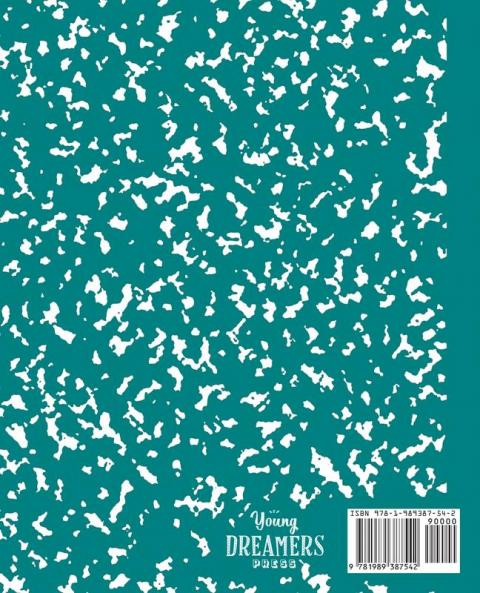 Marbled Composition Notebook: Teal Marble Wide Ruled Paper Subject Book: 5 (School Essentials)