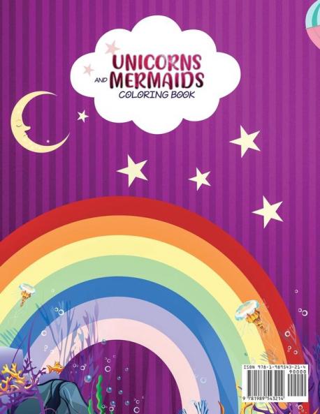 Mermaid Unicorn Colouring