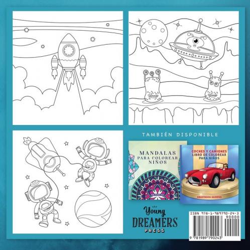 Libro para colorear el sistema solar de los niños: Astronautas planetas naves espaciales y el universo para niños de 4 a 8 años: 3 (Cuadernos Para Colorear Niños)