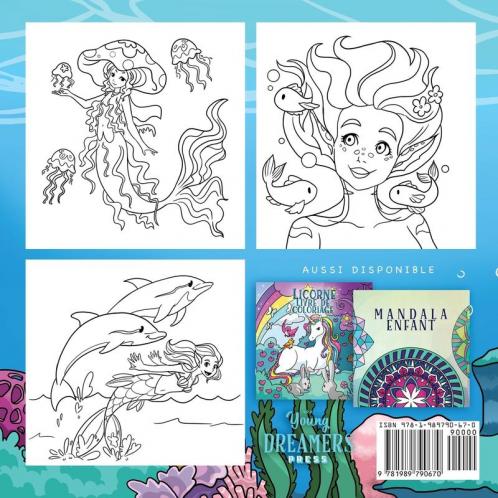 Sirène livre de coloriage: Pour les enfants de 4 à 8 ans 9-12 ans (Livres de Coloriage Pour Enfants)