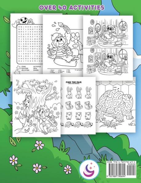Animal Coloring and Activity Book for Kids Ages 6-8: Animal Coloring Book Dot to Dot Maze Book Kid Games and Kids Activities: 4 (Fun Activities for Kids)