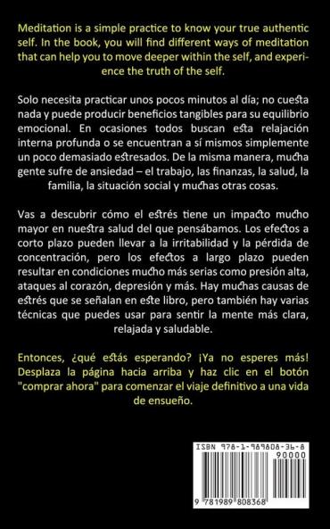 Meditación: Una guía perfecta para conseguir paz interior y felicidad (Técnicas sencillas de relajación)