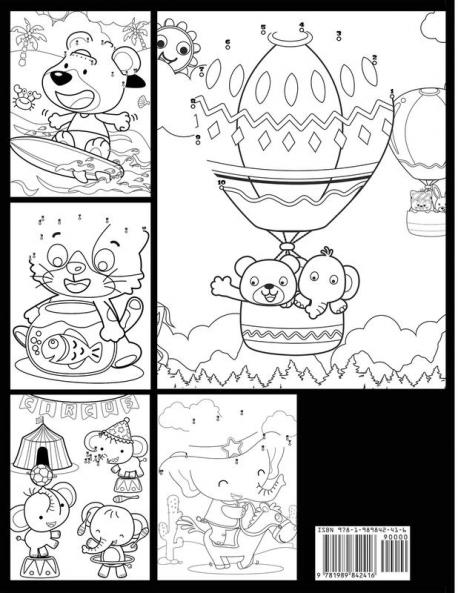 My First Book of Dot-to-Dots: Count Numbers 1-10 Connect the Dots and Color the Picture - Preschool to Pre-K Activity Book - Preschoolers Ages 2-4 - Filled with an Assortment of Cute Animals