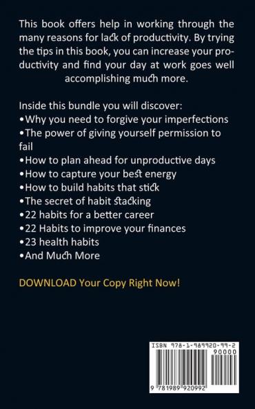 Productivity Habits: Learn How to Manage Your Time and Energy to Be Productive How to Improve Your Crativity and Stop Overthinking (Stop Procrastinating and Cure Overthinking)