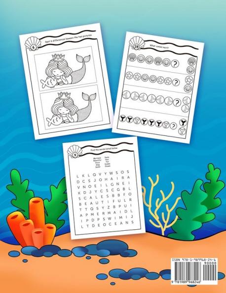 Mermaid Activity Book: Mermaid Activity Book for Kids Ages 6-10