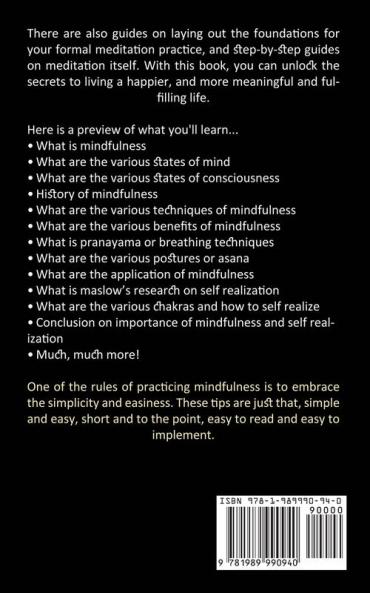 Mindfulness Workbook: Learn From Tibetan Monks How You Can Live a Happy (Easy Meditation Techniques to Reduce Stress Anxiety and Conflict and Instantly Feel Better)