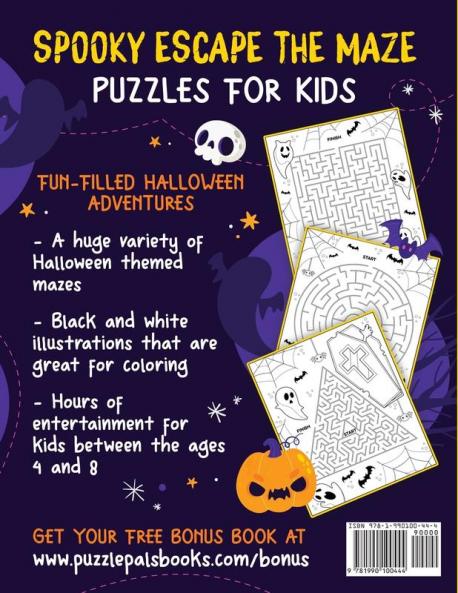 Halloween Mazes For Kids: Spooky And Fun Mazes For Kids Ages 4 - 8