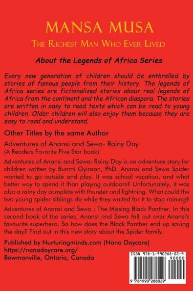 Mansa Musa: The Richest Man Who Ever Lived: 1 (Legends of Africa)