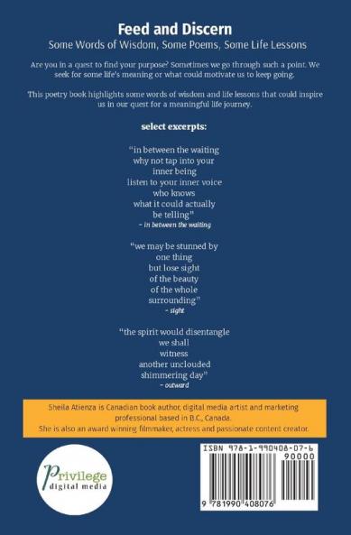 Feed and Discern: Some Words of Wisdom Some Poems Some Life Lessons