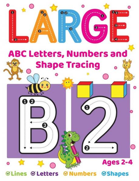 Large ABC Letters Numbers And Shape Tracing