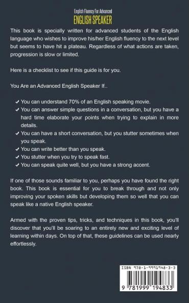 English Fluency For Advanced English Speaker