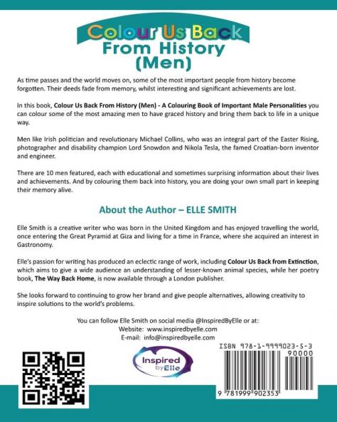 Colour Us Back From History (Men): A Colouring Book of Important Male Personalities