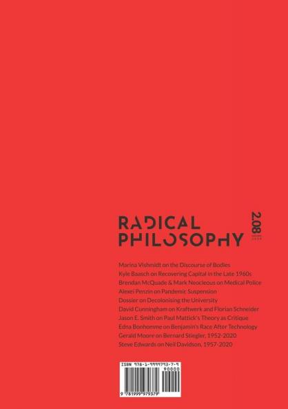 Radical Philosophy 2.08 / Autumn 2020