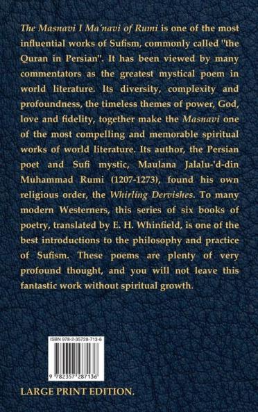 The Masnavi I Ma'navi of Rumi