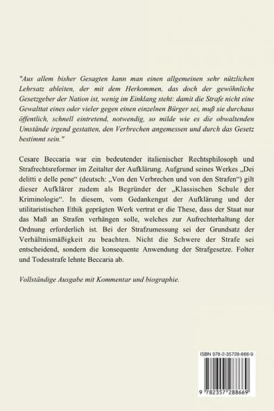 Über Verbrechen und Straffen (Kommentiert)