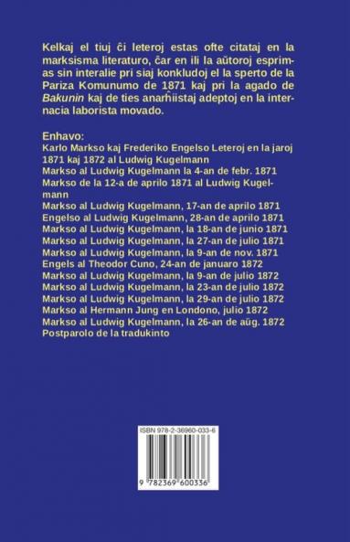 Leteroj al Ludwig Kugelmann en 1871 kaj 1872: 133 (Mas-Libroj)