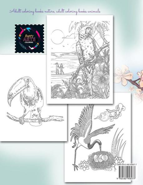 Realistic Birds coloring books for adults