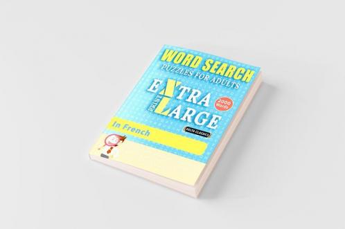 WORD SEARCH PUZZLES EXTRA LARGE PRINT FOR ADULTS  IN FRENCH - Delta Classics - The LARGEST PRINT WordSearch Game for Adults And Seniors - Find 2000 Cleverly Hidden Words - Have Fun with 100 Jumbo Puzzles (Activity Book)