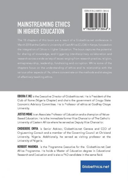 Mainstreaming Ethics in Higher Education Vol. 2: The Teacher: Between Knowledge Transmission and Human Formation: 7 (Education Ethics)