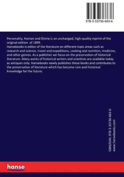 Personality Human and Divine