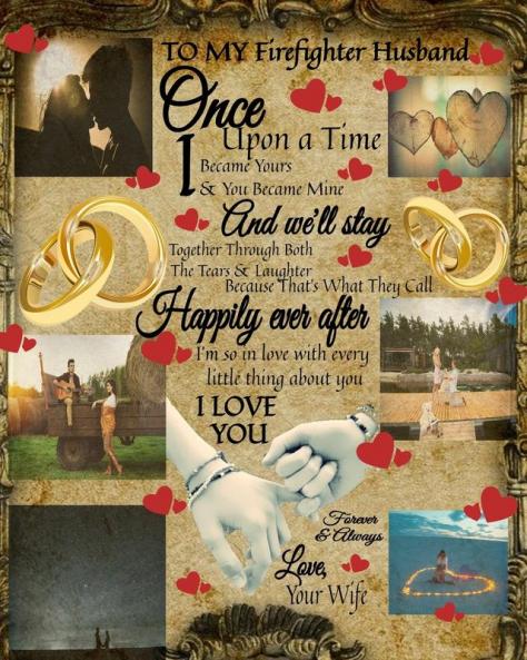 To My Firefighter Husband Once Upon A Time I Became Yours & You Became Mine And We'll Stay Together Through Both The Tears & Laughter: Firefighter ... Why I Love You - Fairy Tales Vintage Cover