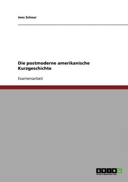 Die postmoderne amerikanische Kurzgeschichte