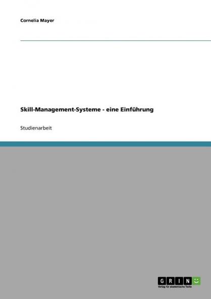 Skill-Management-Systeme - eine Einführung