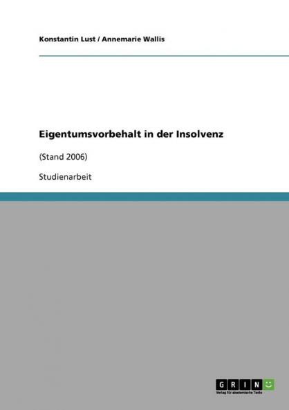 Eigentumsvorbehalt in der Insolvenz