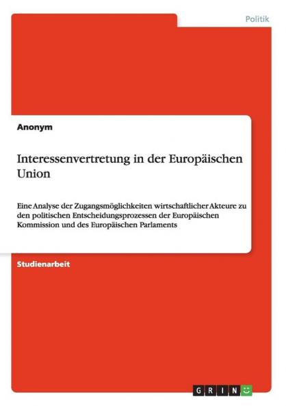 Interessenvertretung in der Europäischen Union