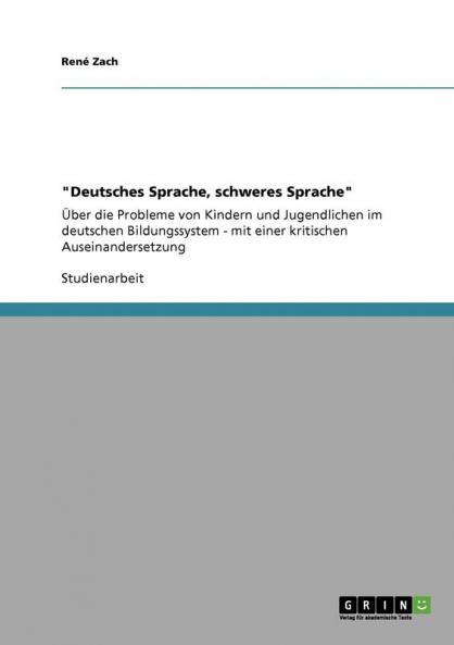 Deutsches Sprache schweres Sprache