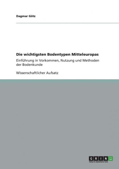 Die wichtigsten Bodentypen Mitteleuropas
