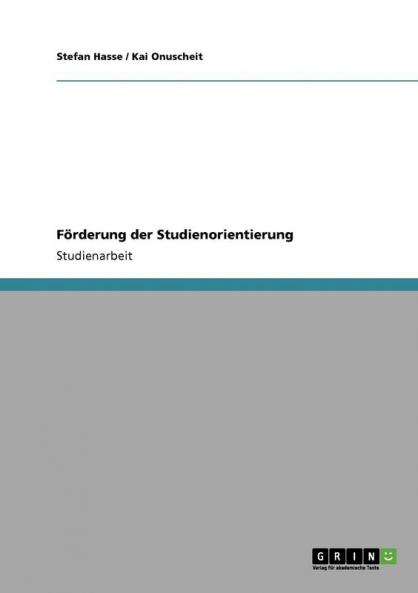 F��rderung der Studienorientierung